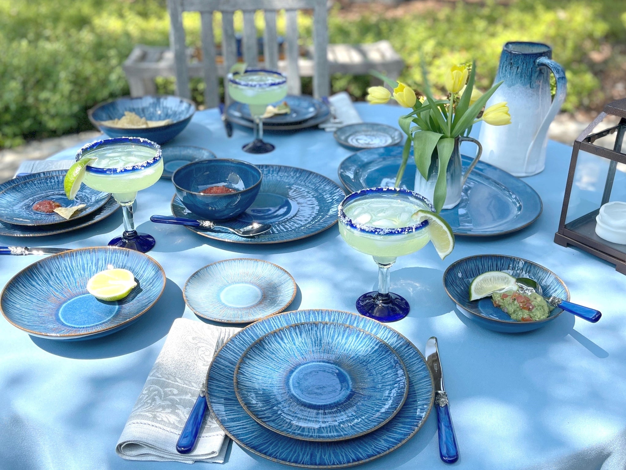 Stillwater Azul Dinnerware - 12 Piece Place Setting for 4