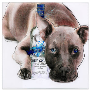Glass Dog Art 20x20