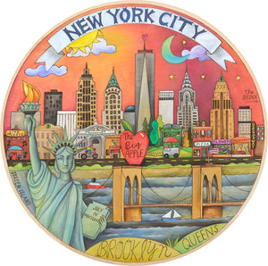 The City That Never Sleeps Lazy Susan 18"